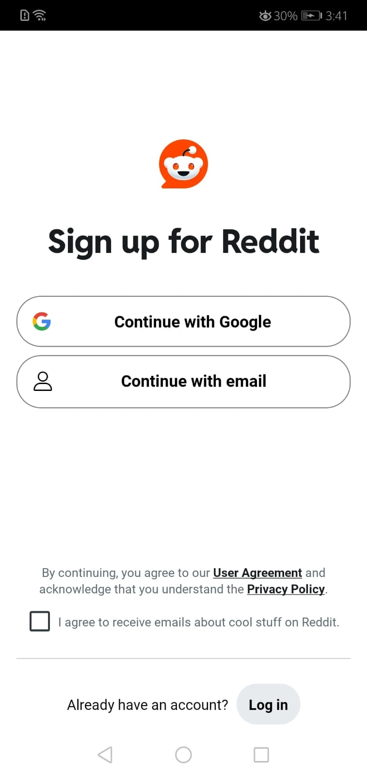ScreenshotOf Reddit Android